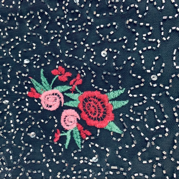 Romeo & Juliet Beaded Embroidered Rose Top - Picture 3 of 6